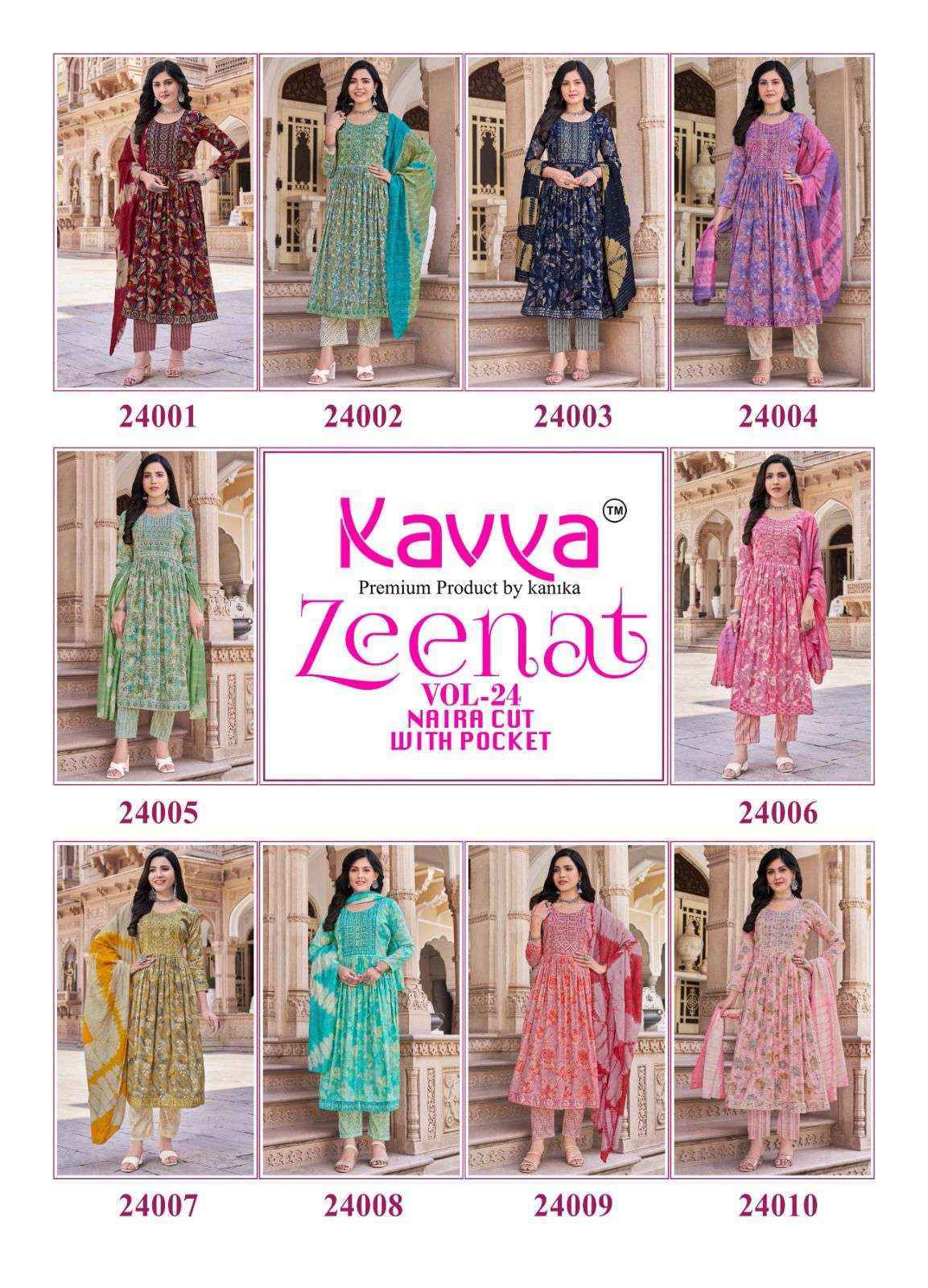 Kavya Zeenat Vol-24 Capsule Readymade Suit (10 pcs Catalogue)