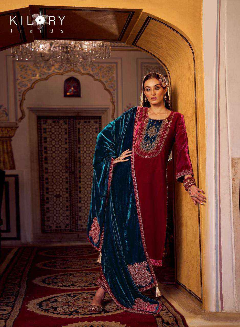 Kilory Trendz Jashn E Mehfil Velvet Dress Material (6 pcs Catalogue)
