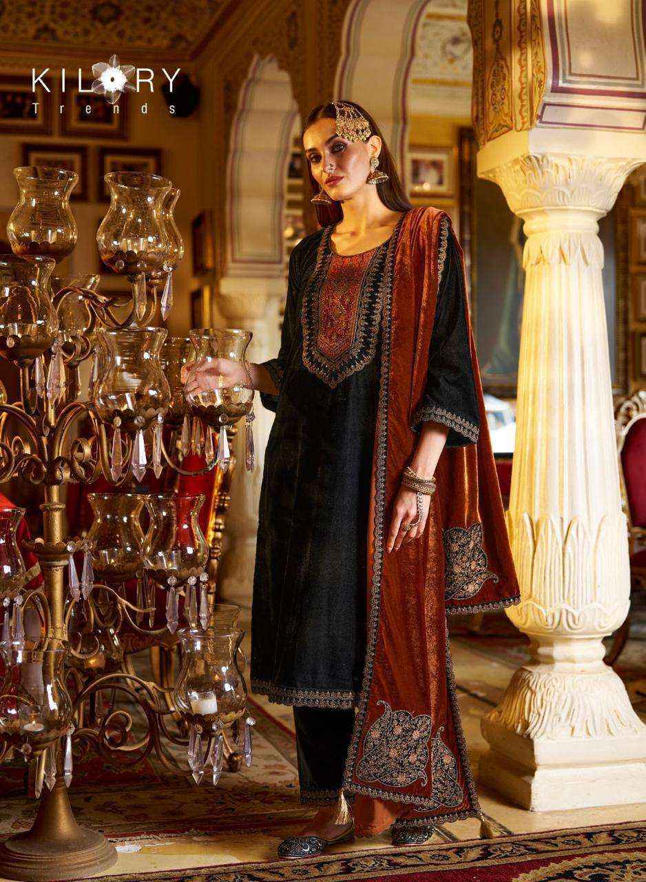 Kilory Trendz Jashn E Mehfil Velvet Dress Material (6 pcs Catalogue)