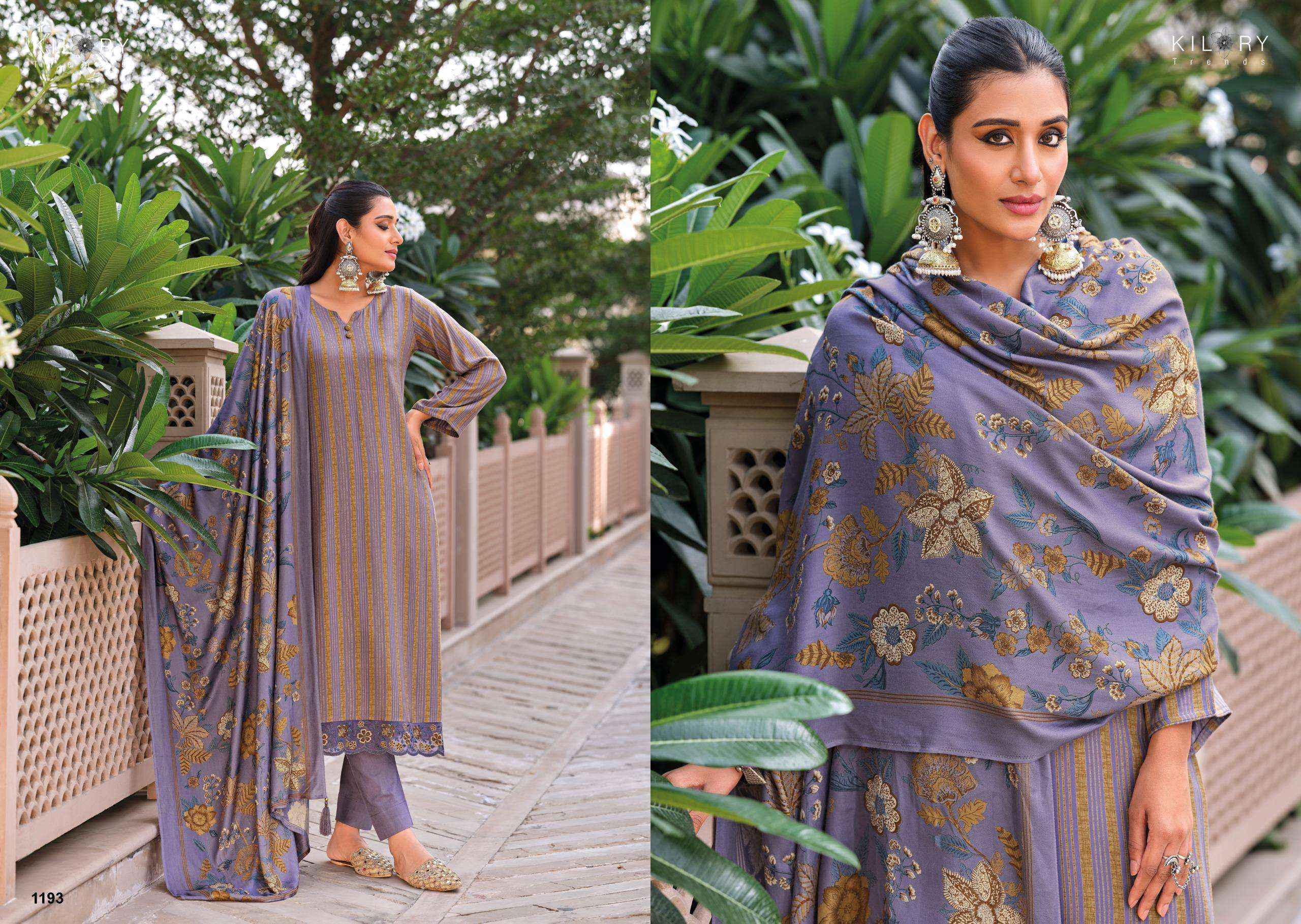Kilory Trendz Nesta Pashmina Dress Material 4 pcs Catalogue
