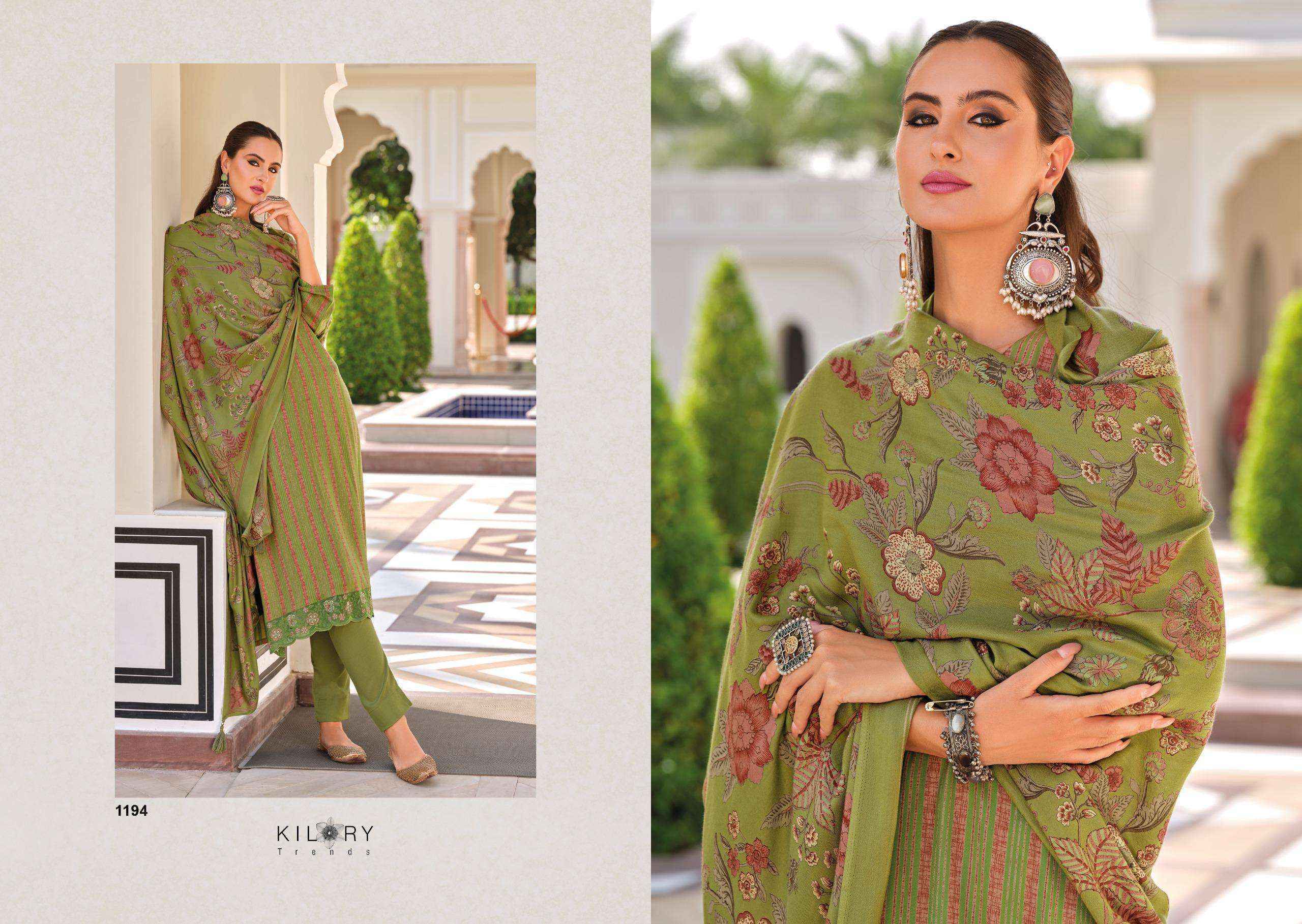 Kilory Trendz Nesta Pashmina Dress Material 4 pcs Catalogue