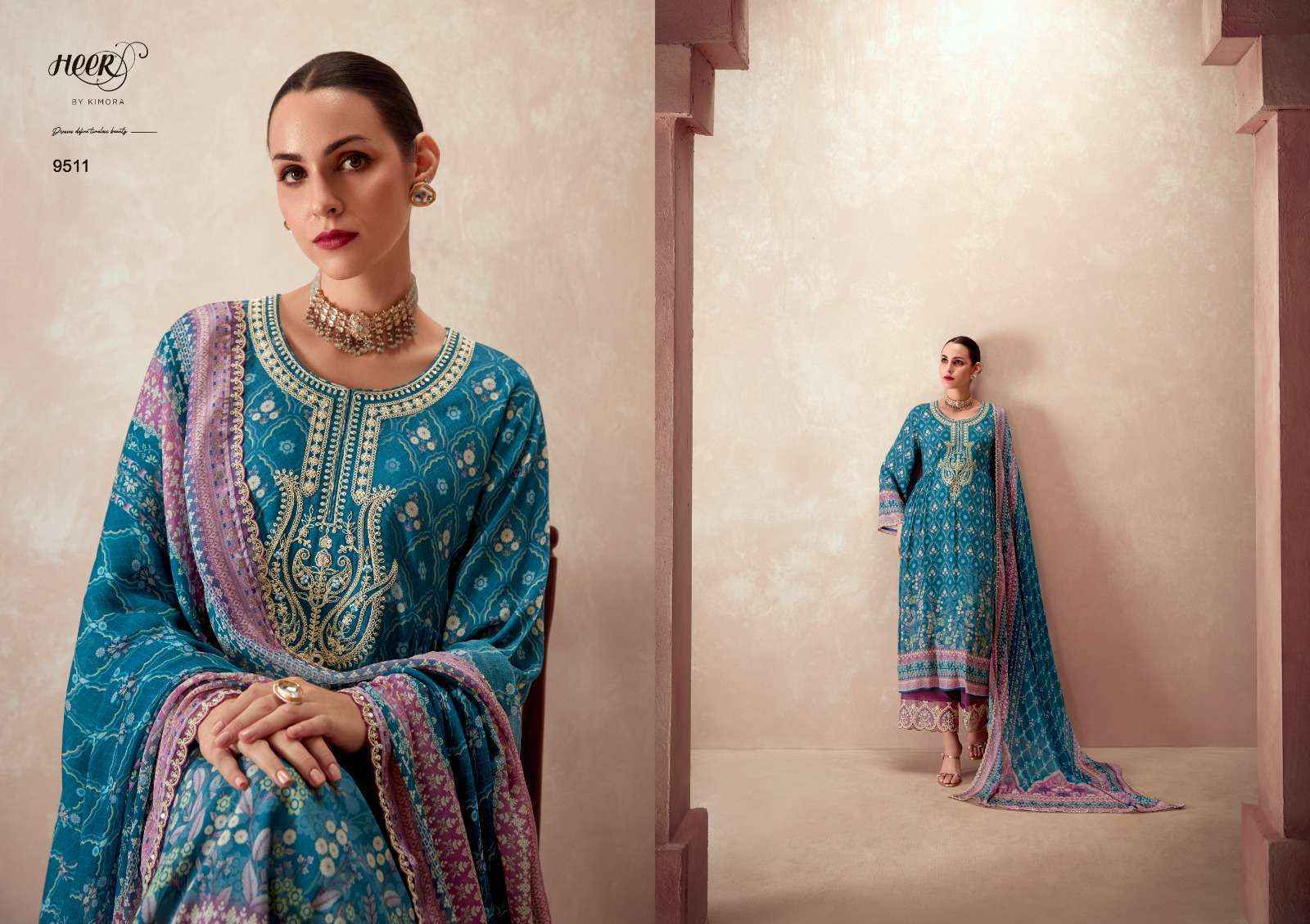 Kimora Heer Elaheh Pashmina Dress Material 6 pcs Catalogue