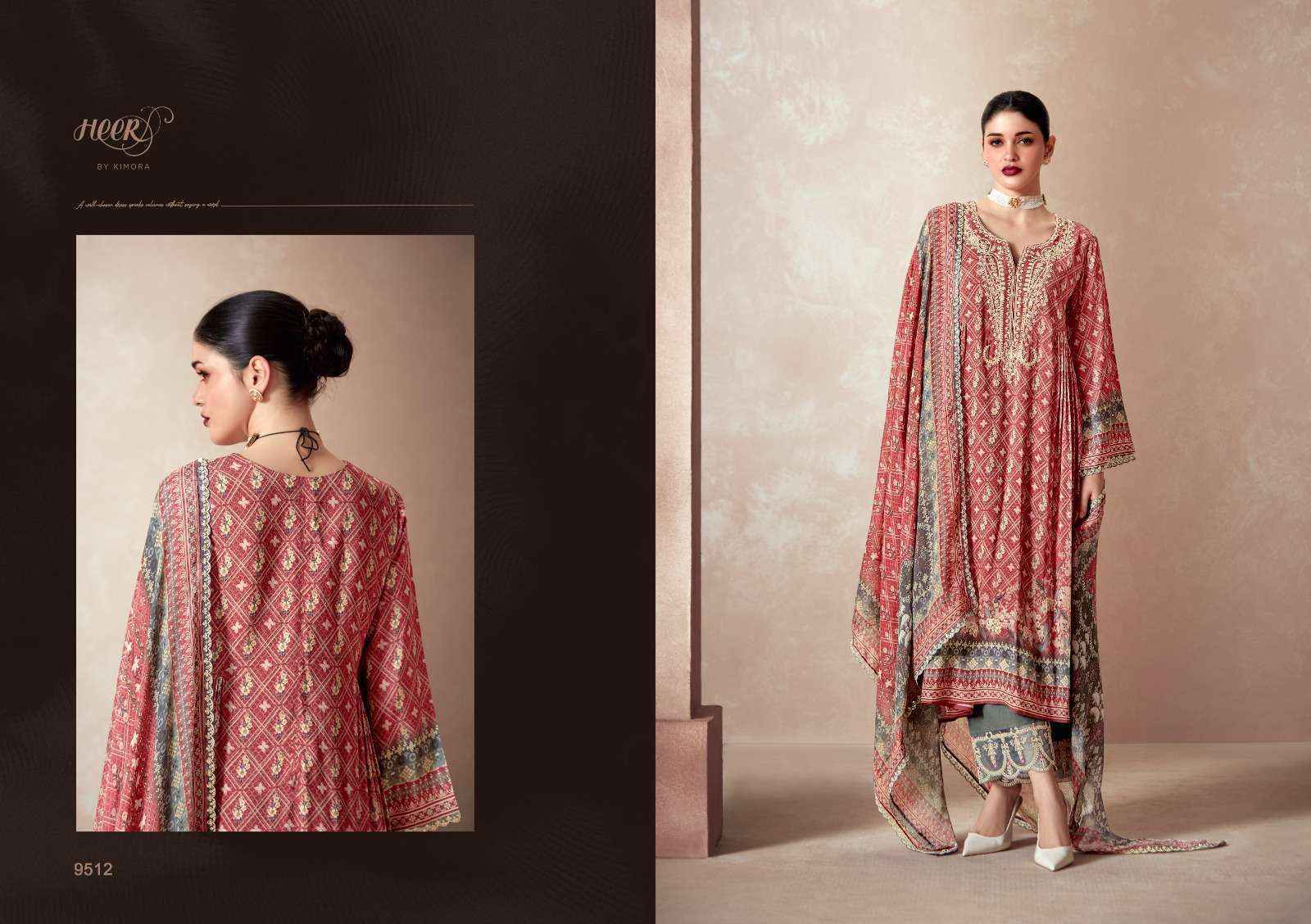 Kimora Heer Elaheh Pashmina Dress Material 6 pcs Catalogue