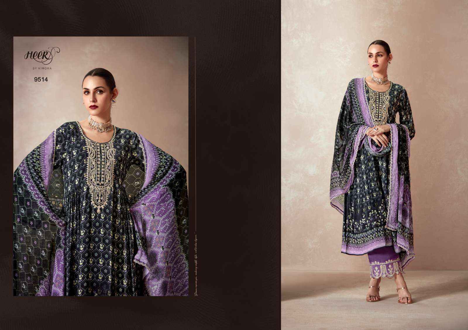 Kimora Heer Elaheh Pashmina Dress Material 6 pcs Catalogue