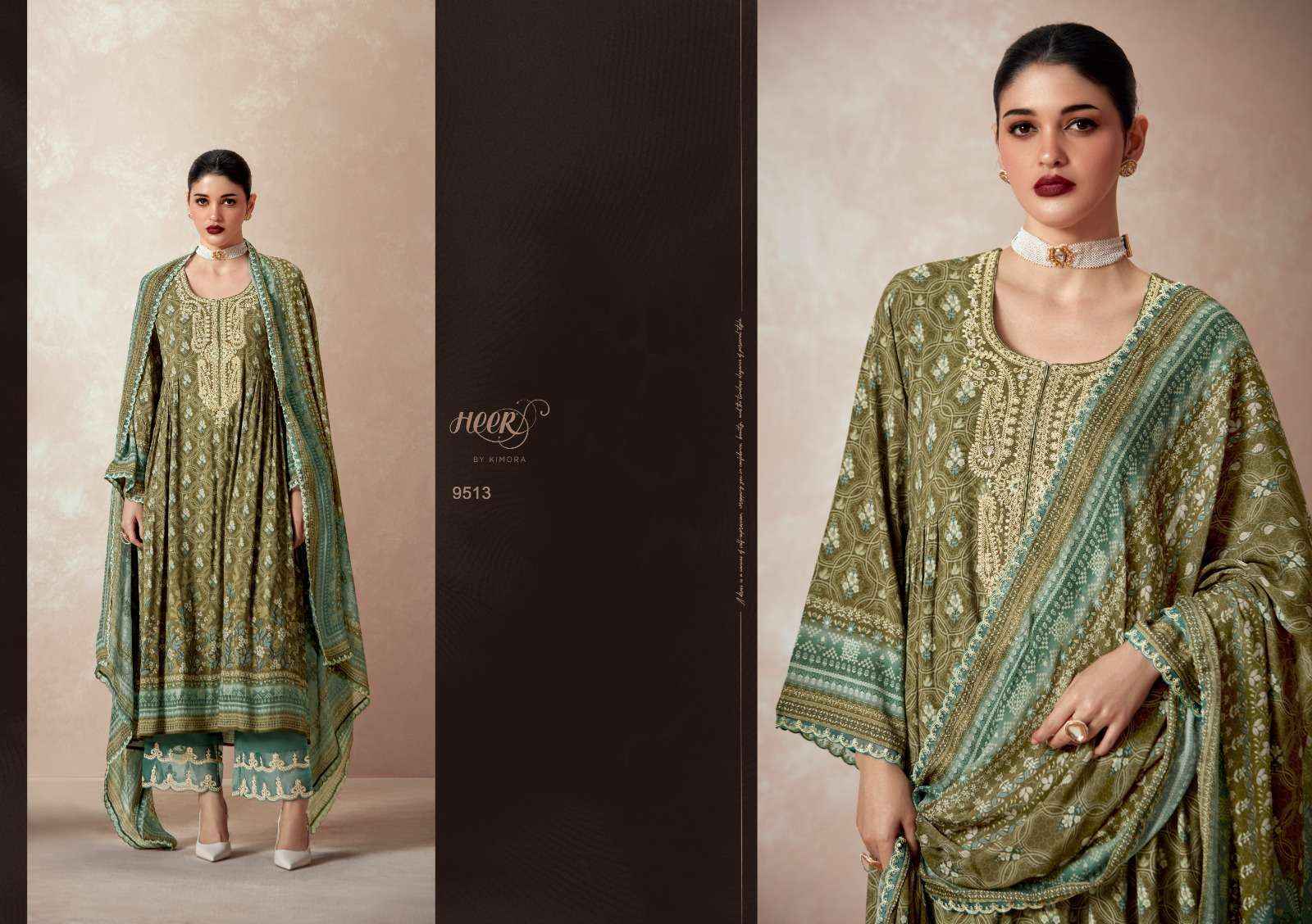 Kimora Heer Elaheh Pashmina Dress Material 6 pcs Catalogue