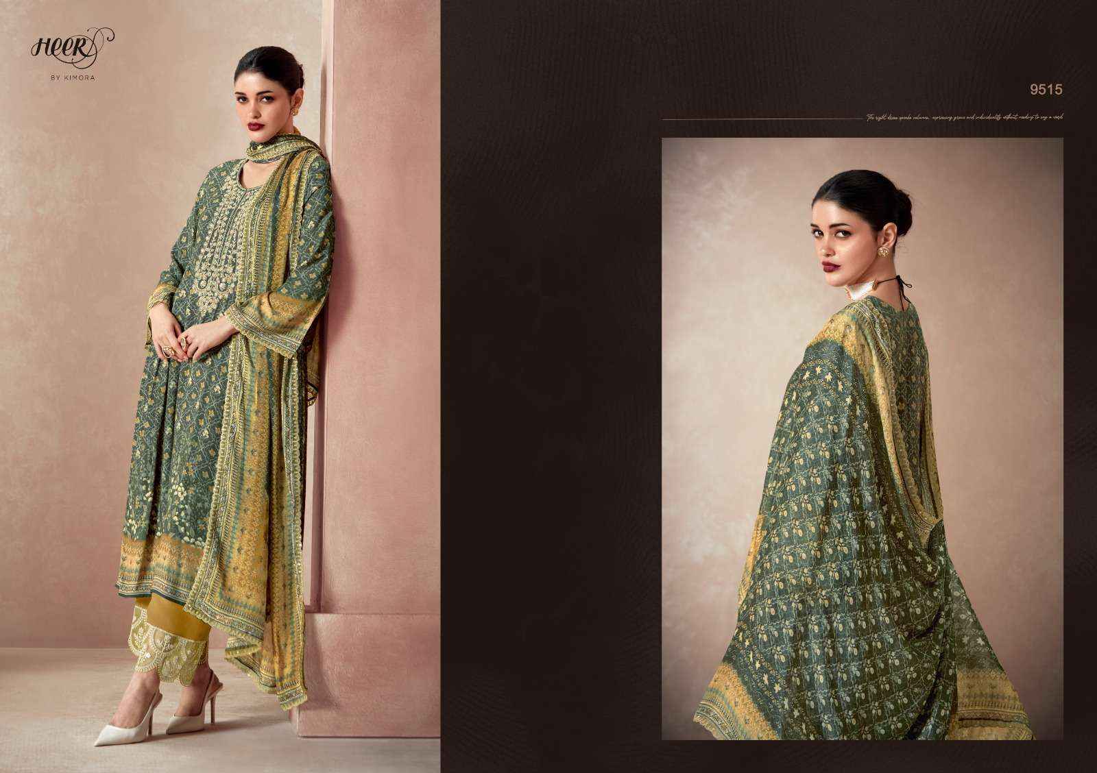 Kimora Heer Elaheh Pashmina Dress Material 6 pcs Catalogue
