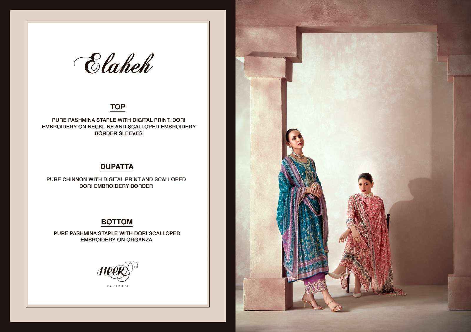 Kimora Heer Elaheh Pashmina Dress Material 6 pcs Catalogue