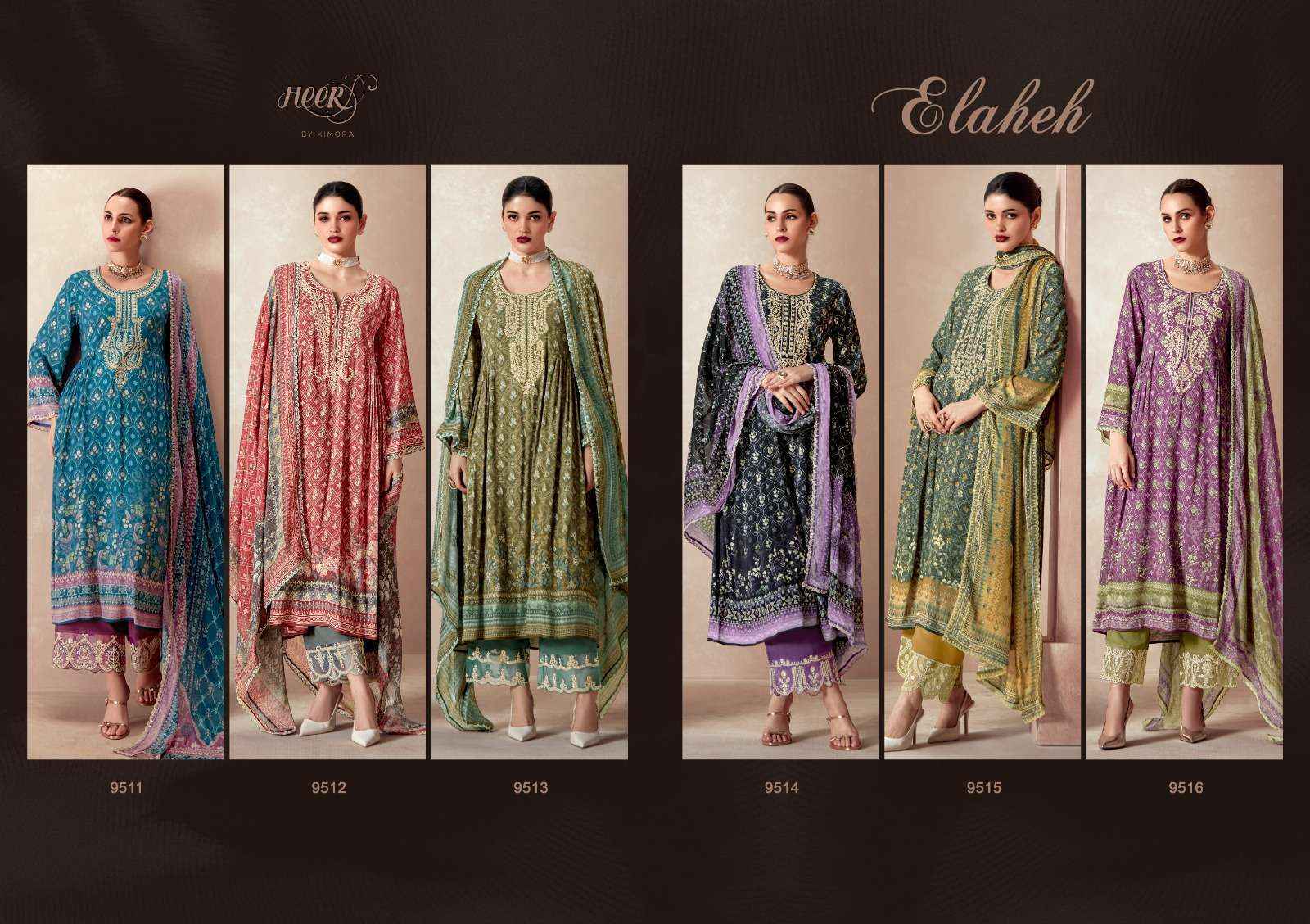 Kimora Heer Elaheh Pashmina Dress Material 6 pcs Catalogue