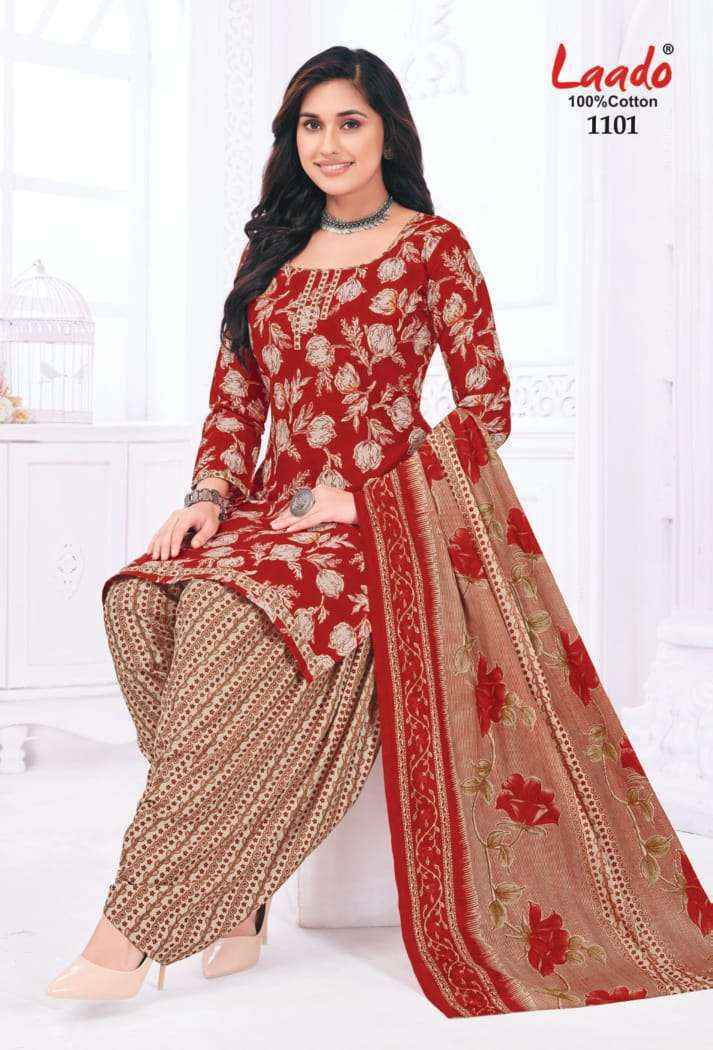 Laado Nadiya Patiyala Vol-11 Cotton Dress Material (12 pcs Catalogue)