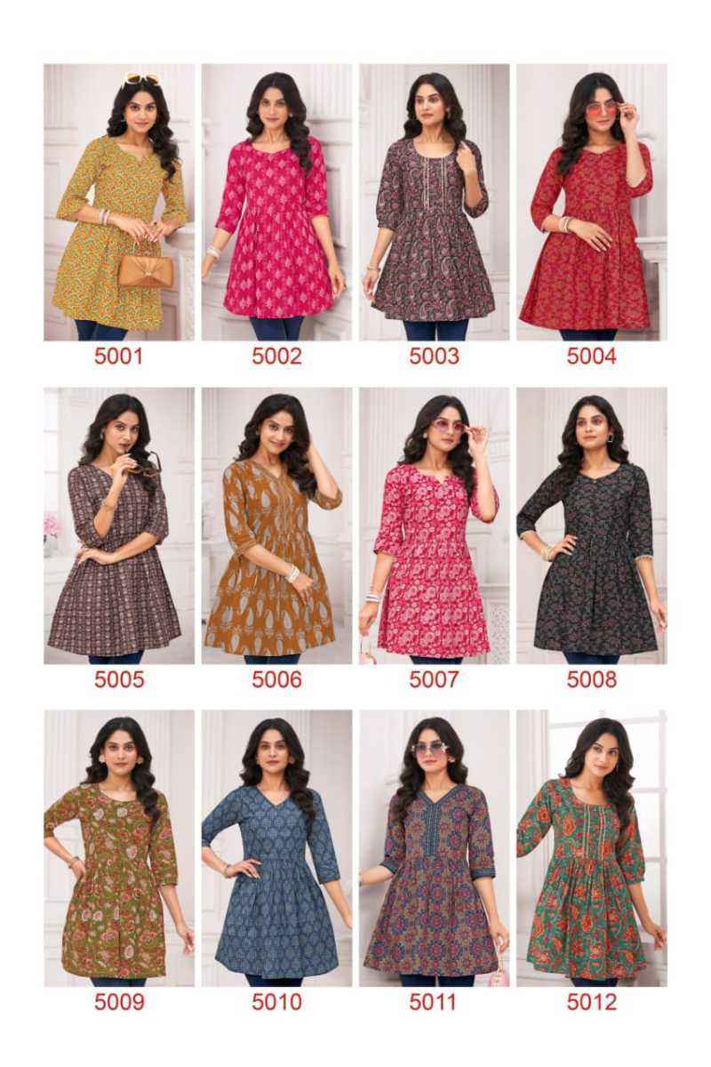 Laado Zara Vol-5 Cotton Kurti (12 pcs Catalogue)