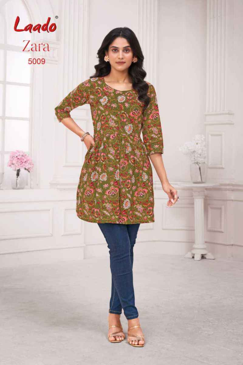 Laado Zara Vol-5 Cotton Kurti (12 pcs Catalogue)