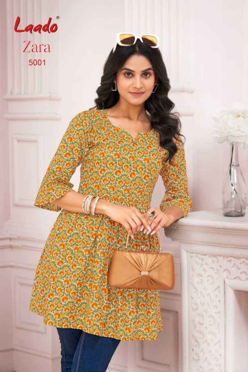 Laado Zara Vol-5 Cotton Kurti (12 pcs Catalogue)