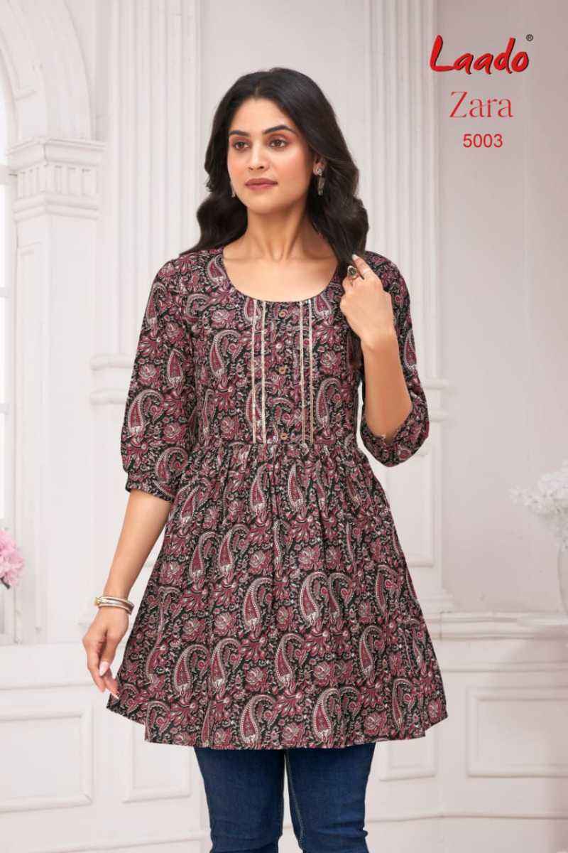 Laado Zara Vol-5 Cotton Kurti (12 pcs Catalogue)