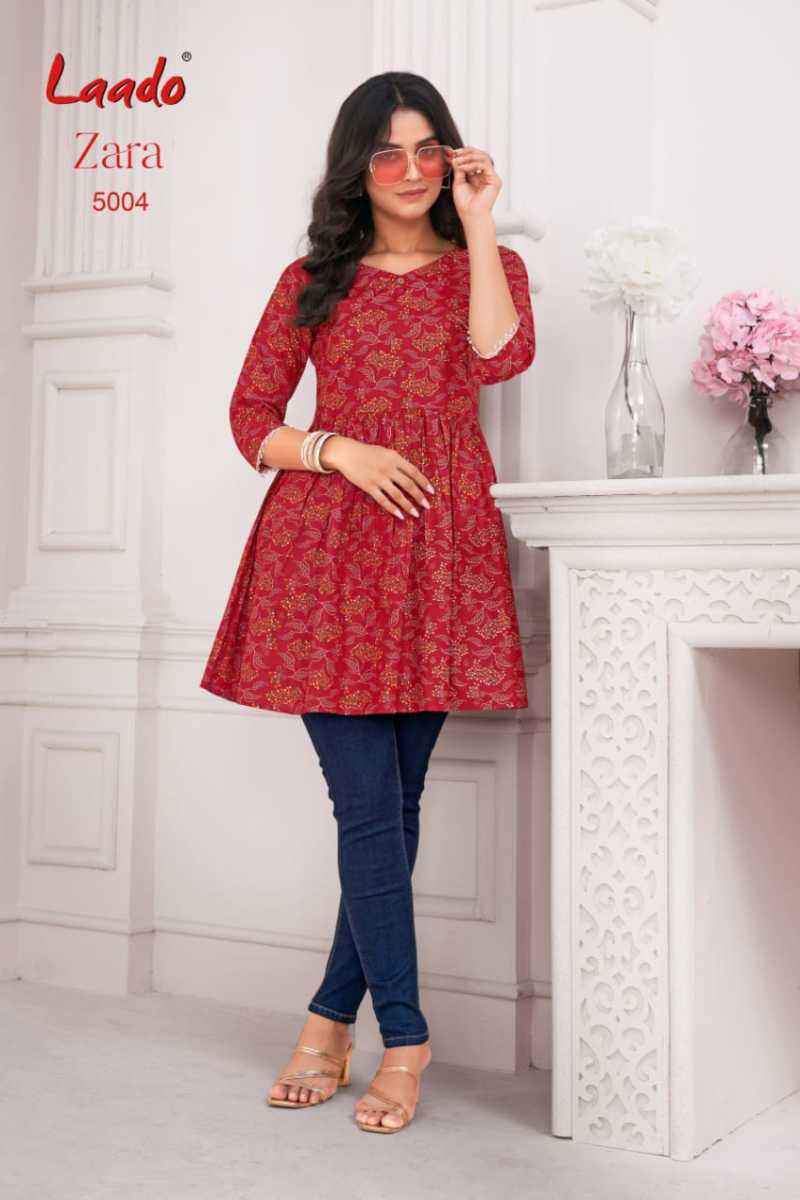 Laado Zara Vol-5 Cotton Kurti (12 pcs Catalogue)