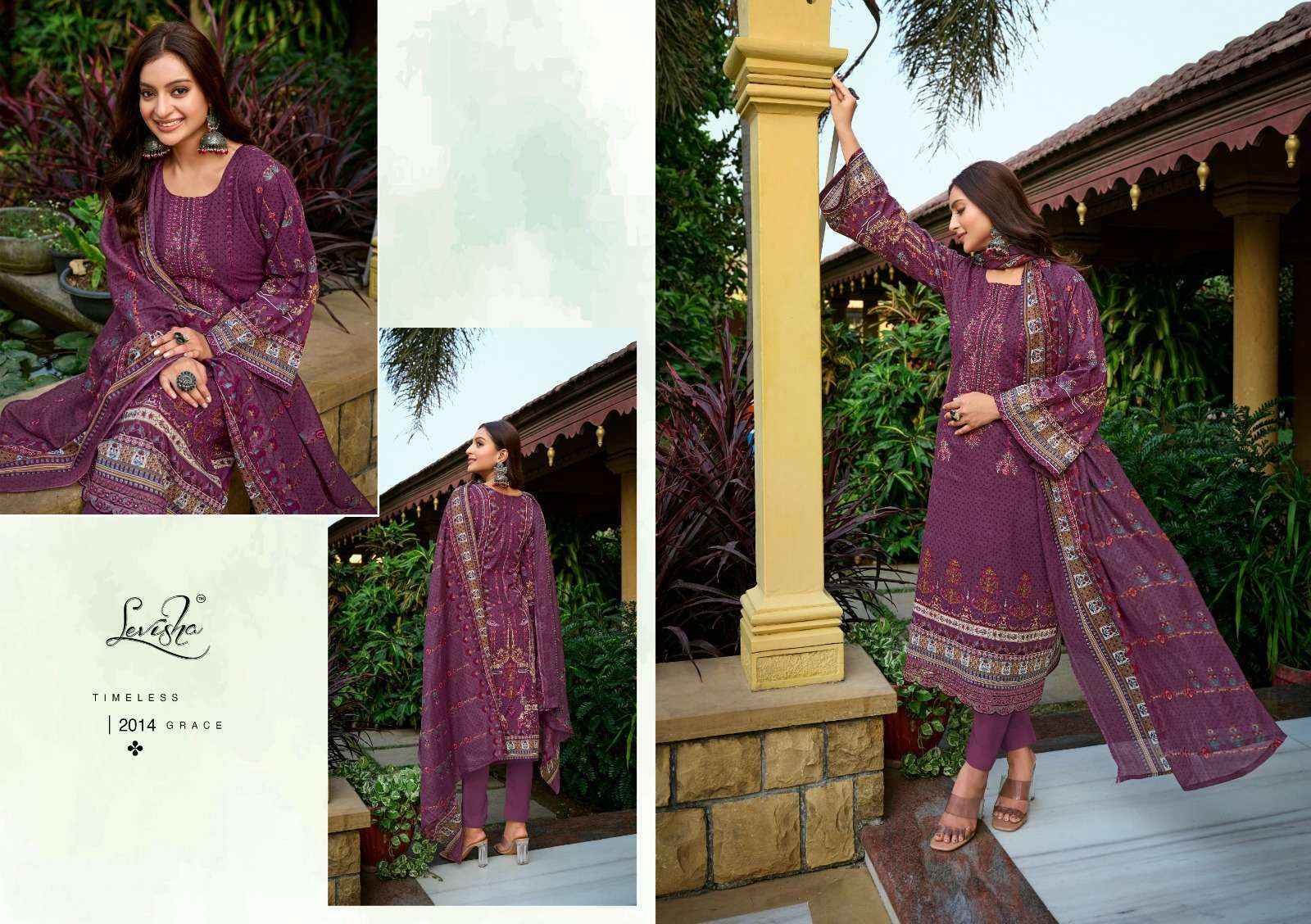 Levisha Zara Zoya Cotton Dress Material (8 pcs Catalogue)
