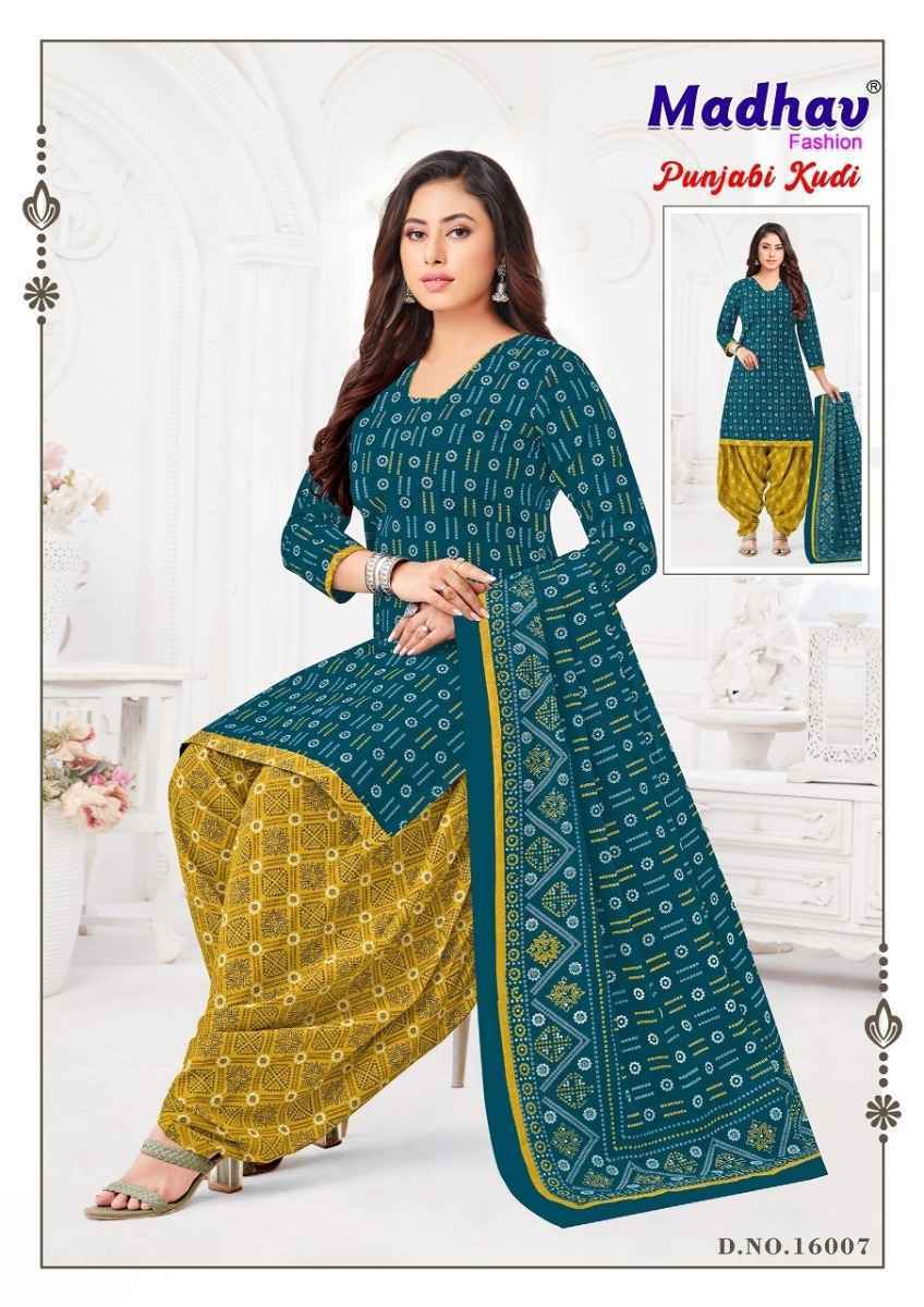 Madhav Fashion Punjabi Kudi Vol-16 Cotton Dress Material (10 pcs Catalogue)