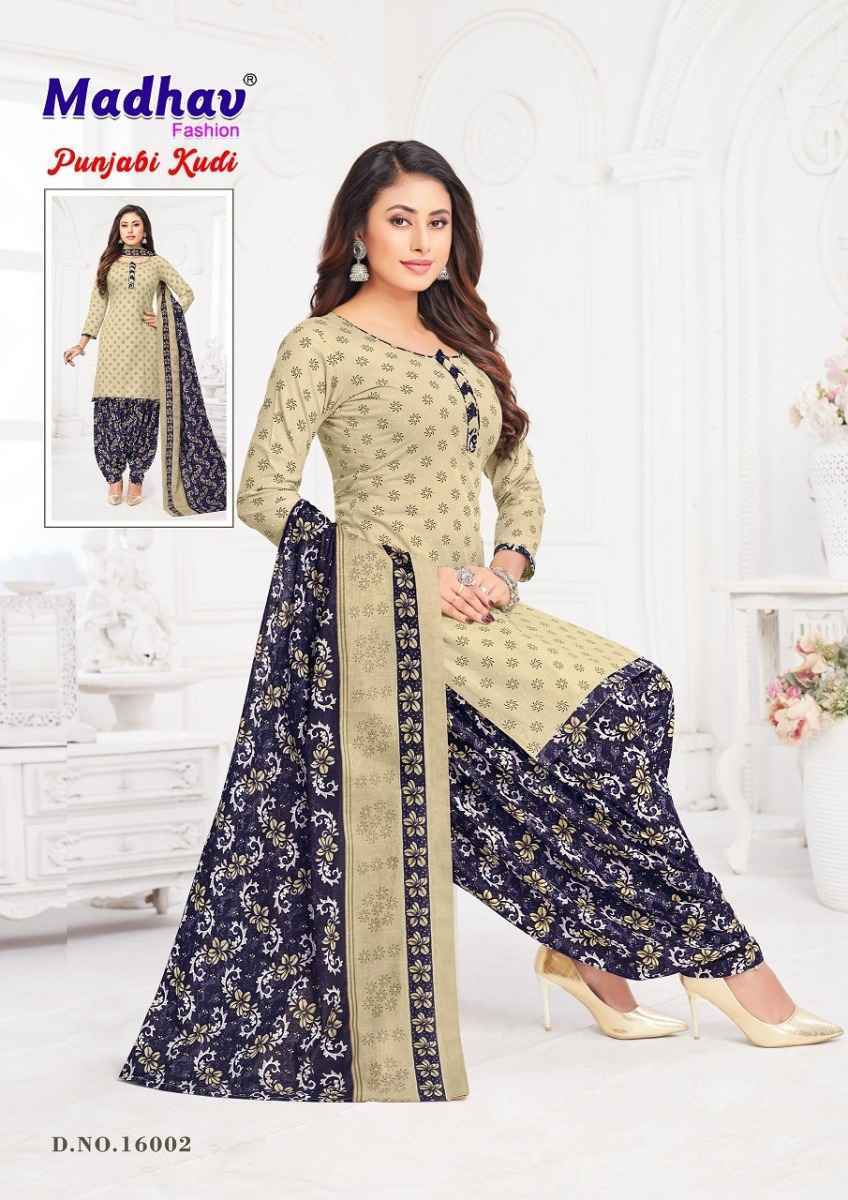Madhav Fashion Punjabi Kudi Vol-16 Cotton Dress Material (10 pcs Catalogue)