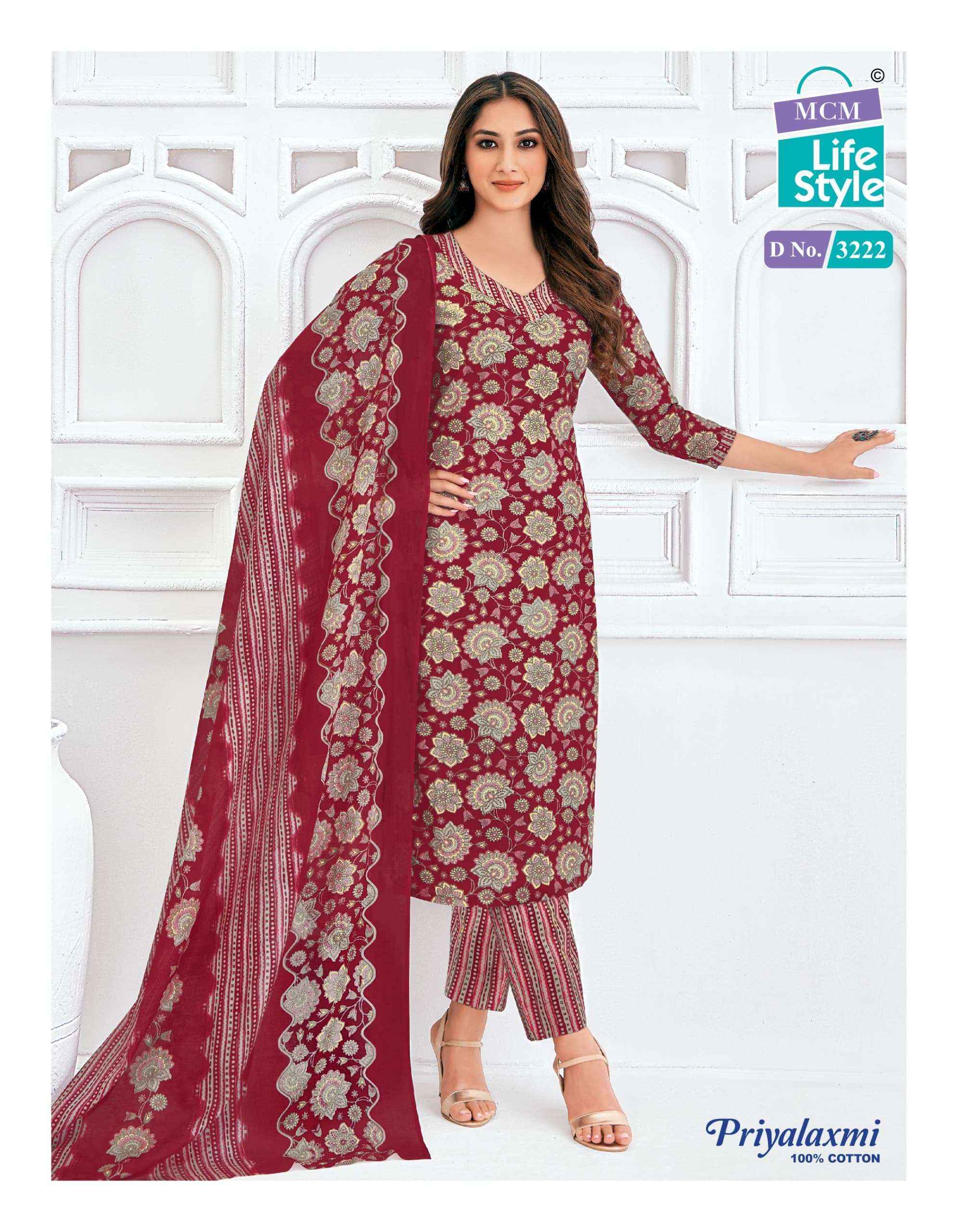 MCM Lifestyle Priyalaxmi Vol 32 Cotton Dress Material 20 pcs Catalogue