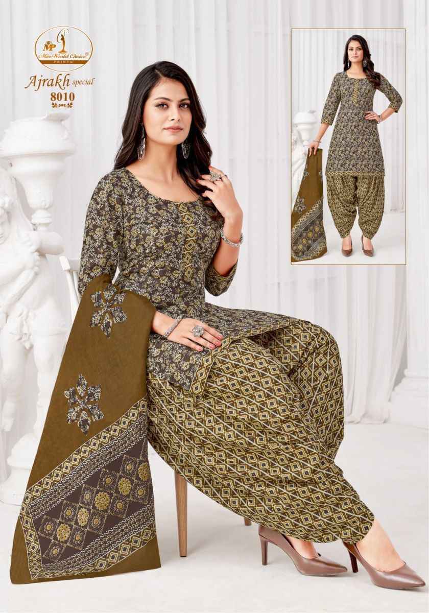 white christmas dresses Cotton Ajrakh Makdi Bandhani Print Dress Material (Unstitched) –  Ethenika.com