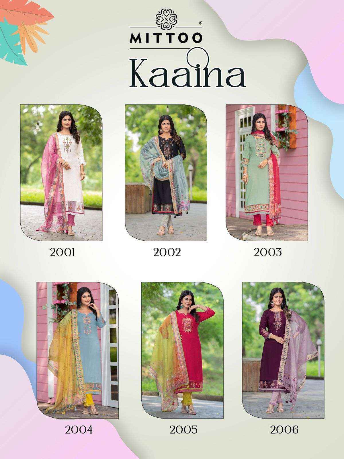 Mittoo Kaaina Rayon Kurti Combo 6 pcs Catalogue