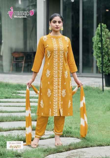 Mystic 9 Rajwadi Vol-1 Rayon Readymade Suit (8 pcs Catalogue)