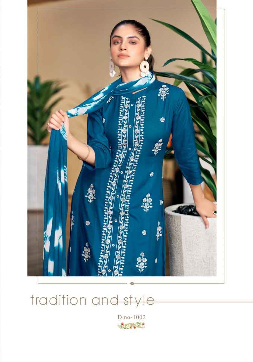 chinese dress ladies RAJWADI SILK DESIGNER SUIT-IKRR05/3 – My Fair Lady main image 1