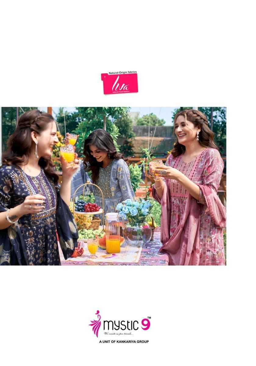 Mystic 9 Sara Vol 4 Readymade Rayon Dress 8 pcs Catalogue