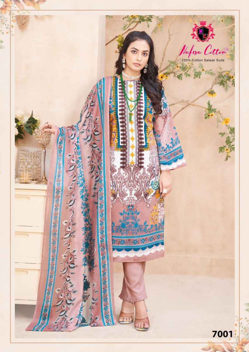Nafisa Cotton Mahera Karachi Suits Vol-7 Cotton Dress Material (6 pcs Catalogue)