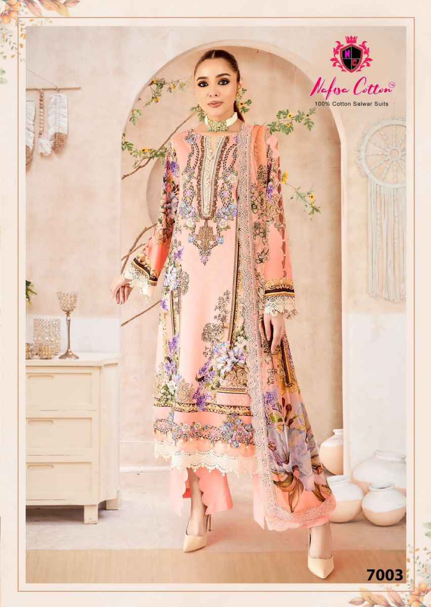 Nafisa Cotton Mahera Karachi Suits Vol-7 Cotton Dress Material (6 pcs Catalogue)