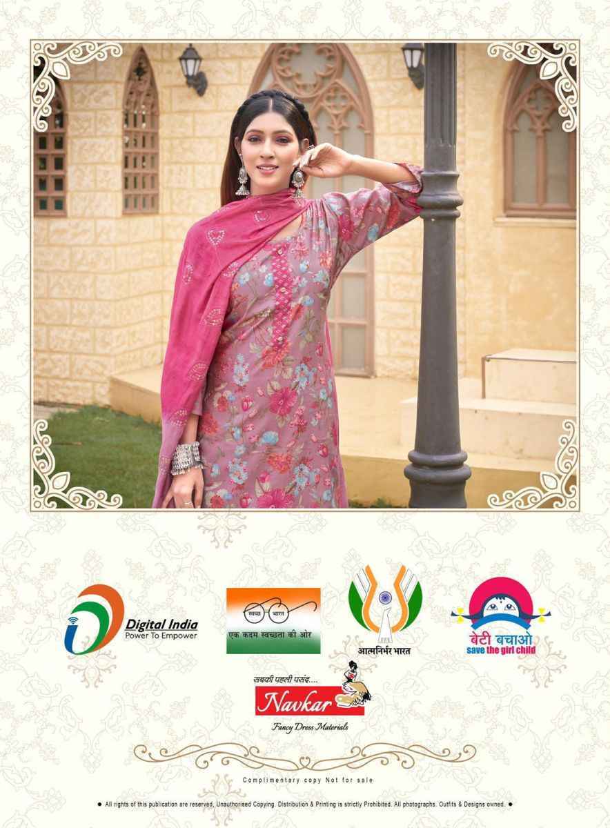 Navkar Sheen Vol-3 Muslin Readymade Suit (8 pcs Catalogue)