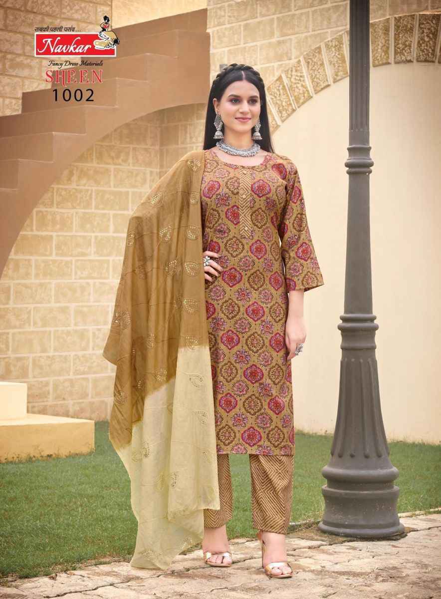 Navkar Sheen Vol-3 Muslin Readymade Suit (8 pcs Catalogue)