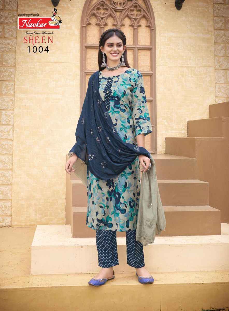 Navkar Sheen Vol-3 Muslin Readymade Suit (8 pcs Catalogue)