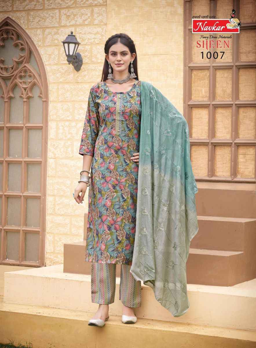 Navkar Sheen Vol-3 Muslin Readymade Suit (8 pcs Catalogue)