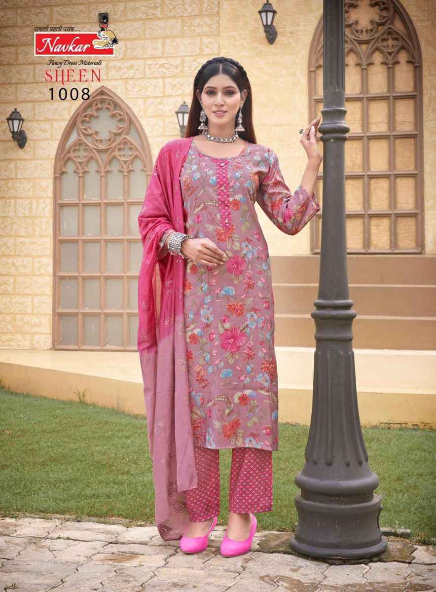 Navkar Sheen Vol-3 Muslin Readymade Suit (8 pcs Catalogue)