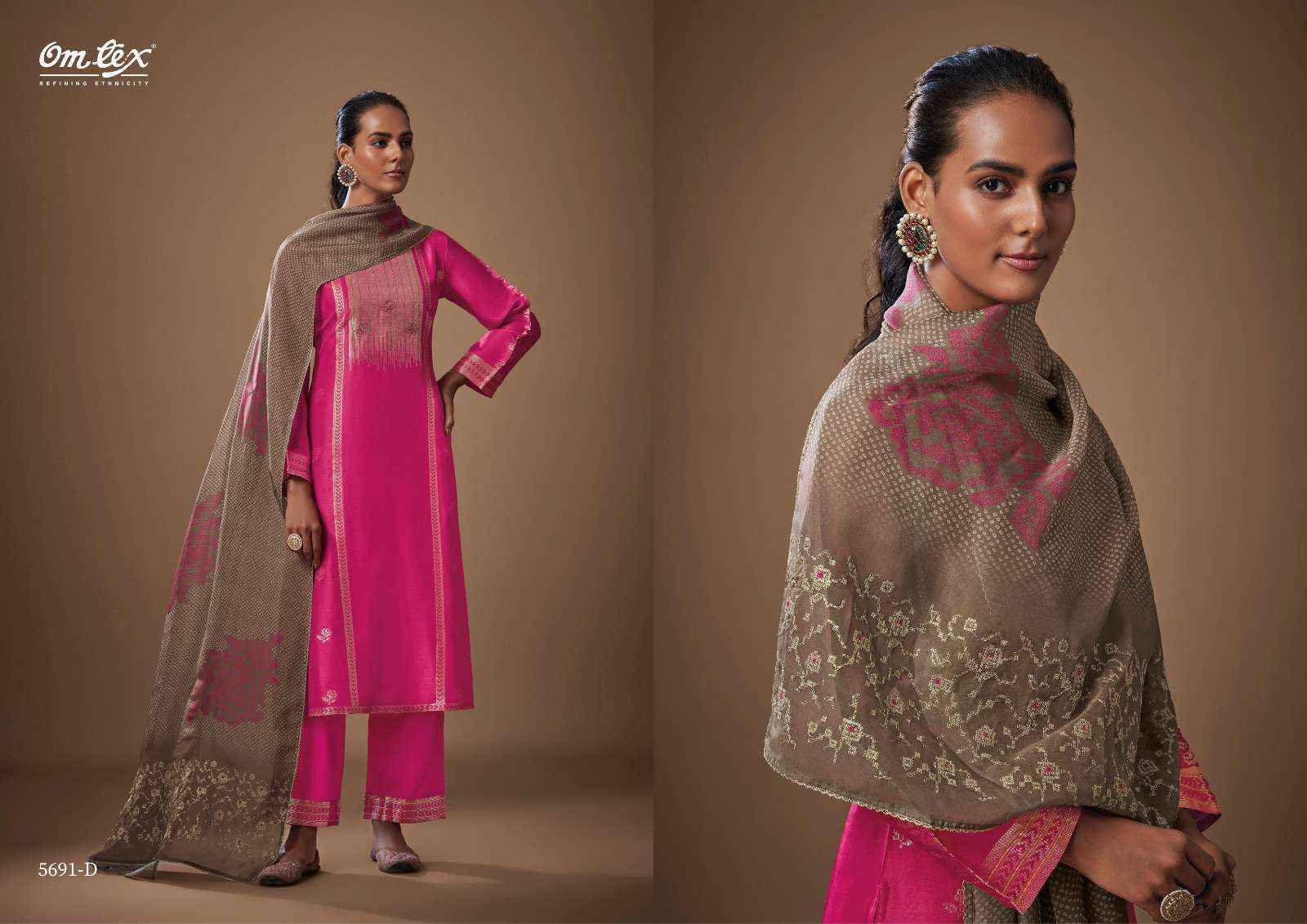 Omtex Posh Pulse Silk Jacquard Dress Material (3 pcs Catalogue)