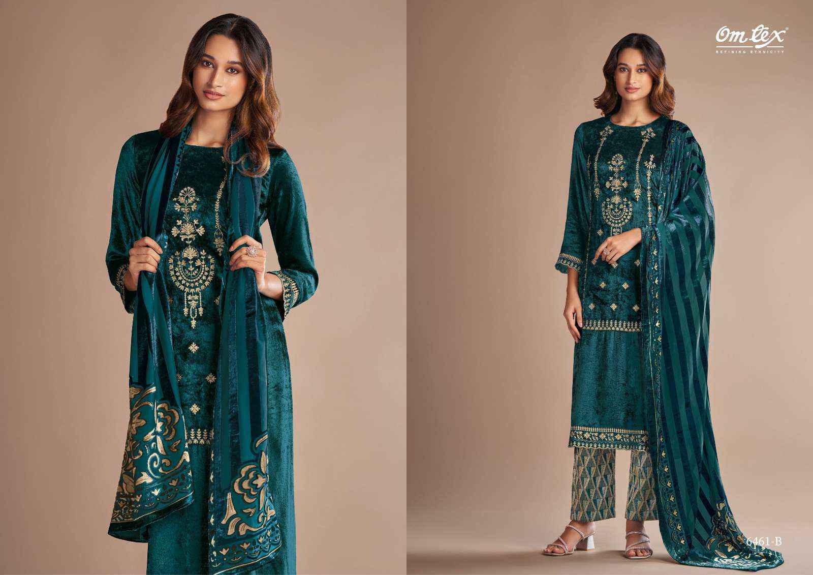 Omtex Ritha Vol-16 Velvet Dress Material (4 pcs Catalogue)