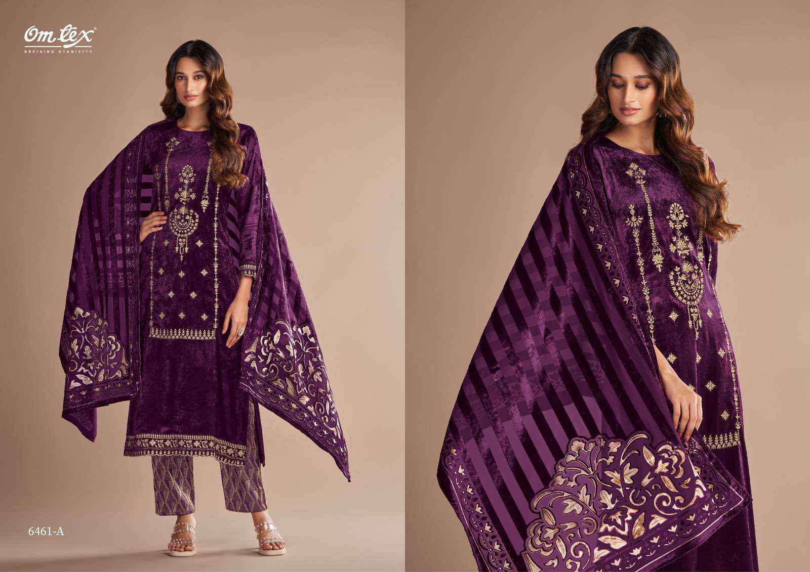 Omtex Ritha Vol-16 Velvet Dress Material (4 pcs Catalogue)