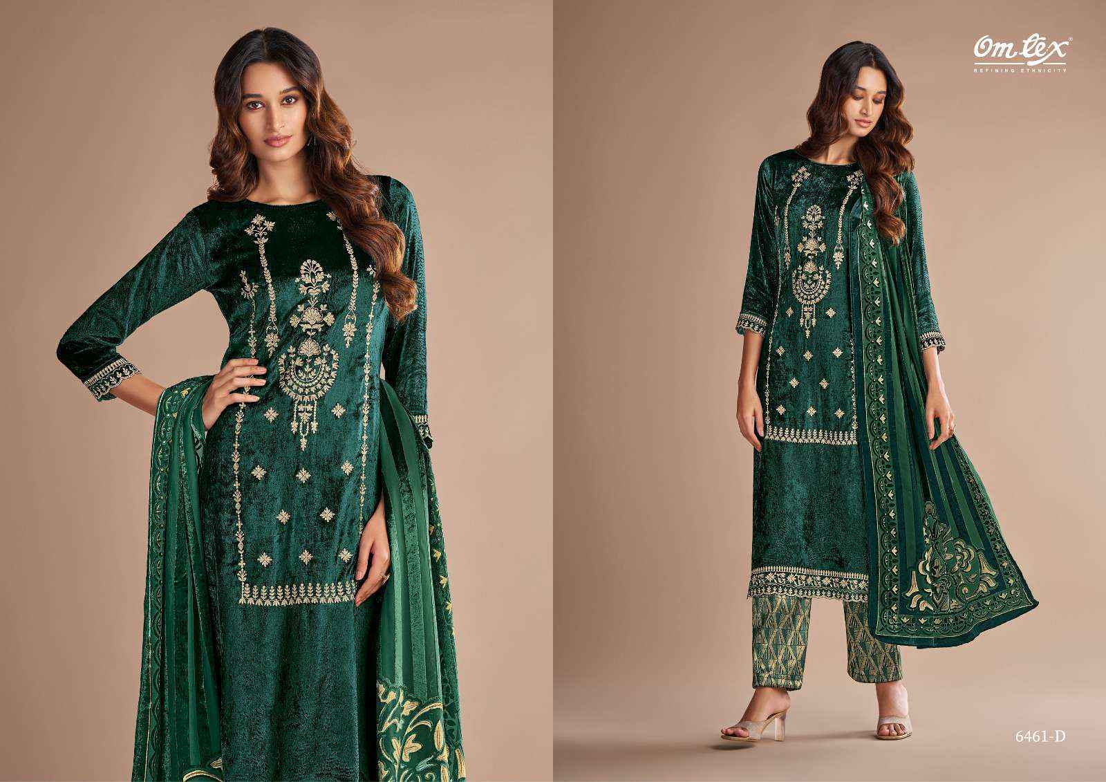 Omtex Ritha Vol-16 Velvet Dress Material (4 pcs Catalogue)