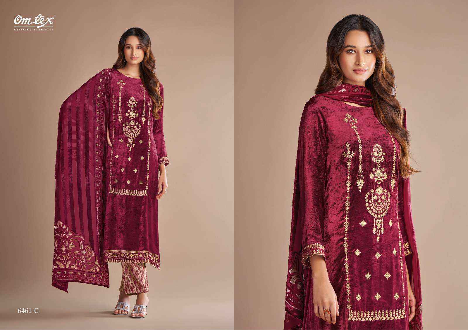 Omtex Ritha Vol-16 Velvet Dress Material (4 pcs Catalogue)