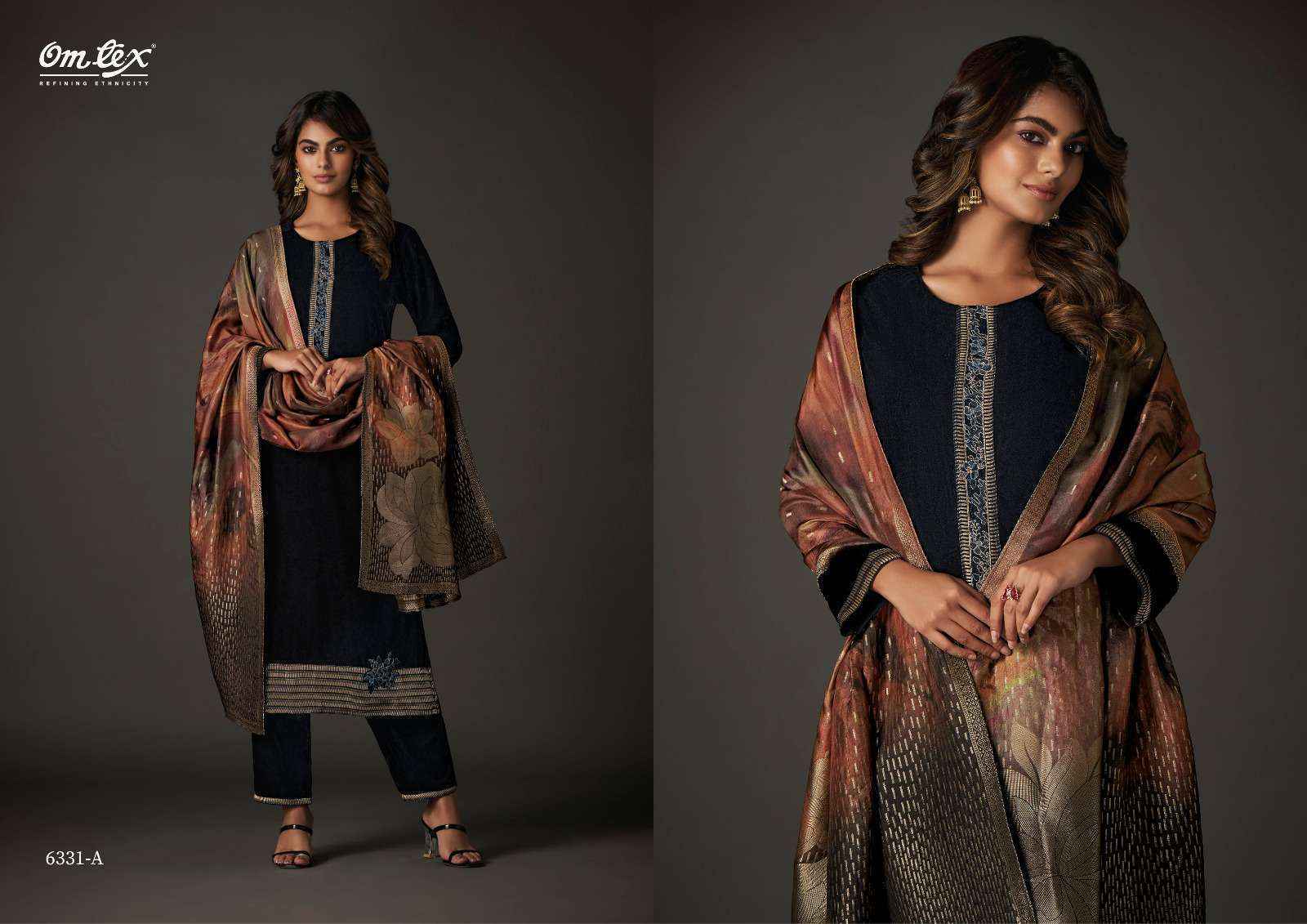 Omtex Style Sangam Velvet Dress Material (4 pcs Catalogue)