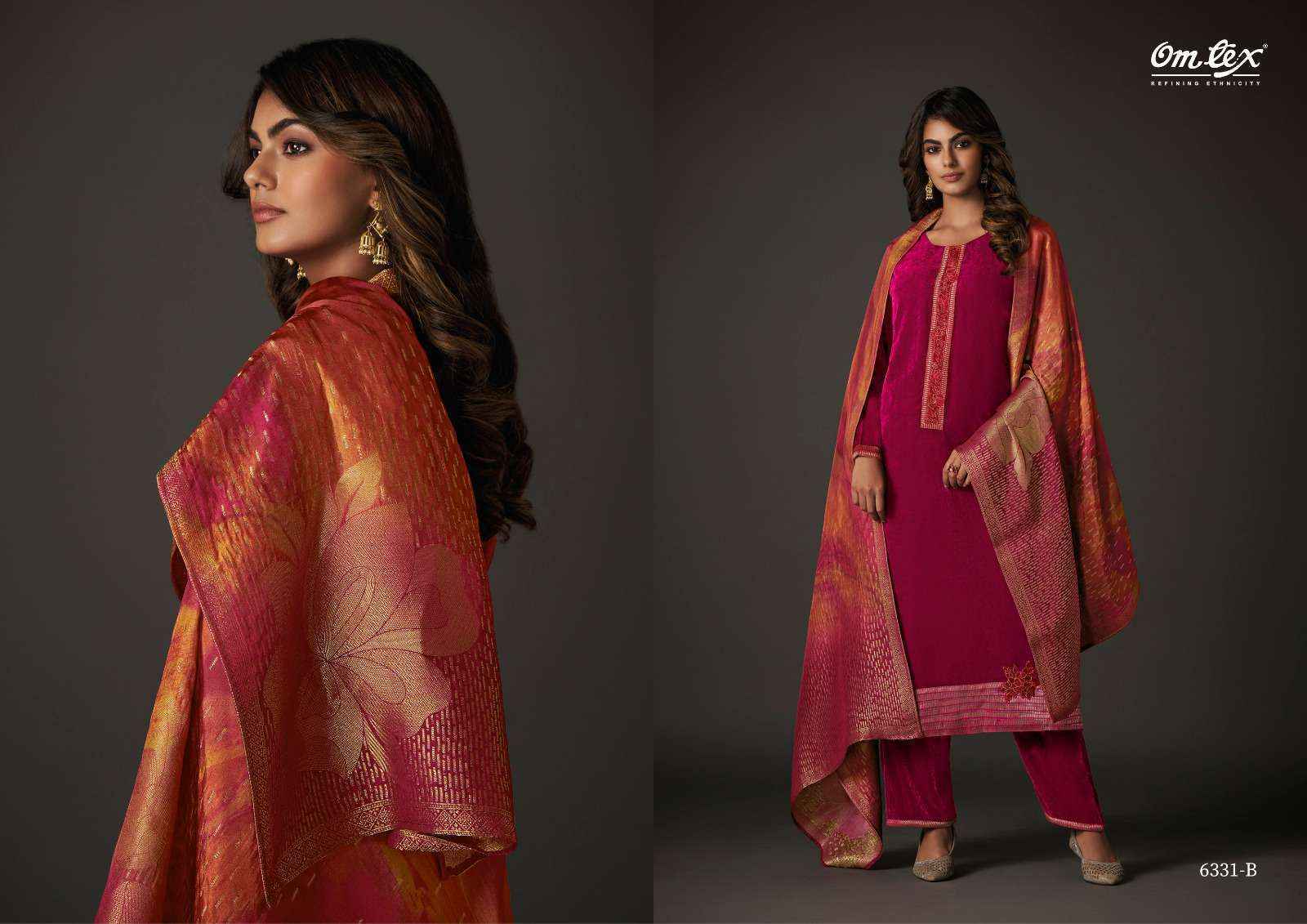 Omtex Style Sangam Velvet Dress Material (4 pcs Catalogue)