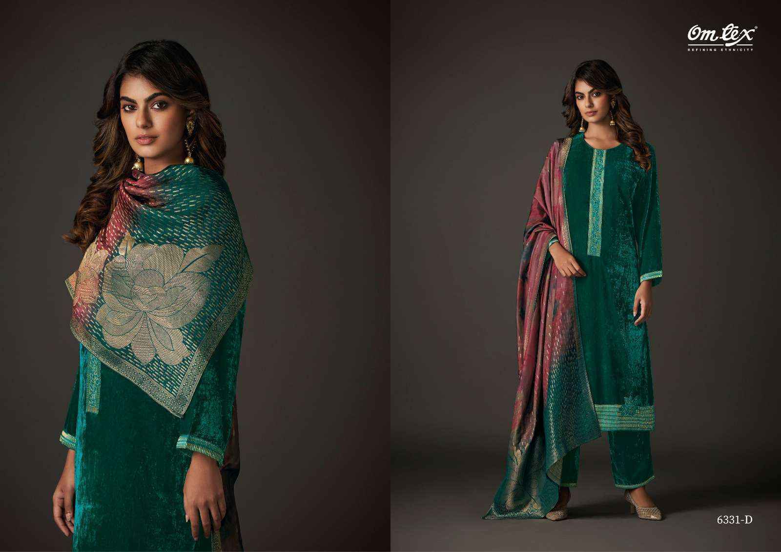 Omtex Style Sangam Velvet Dress Material (4 pcs Catalogue)