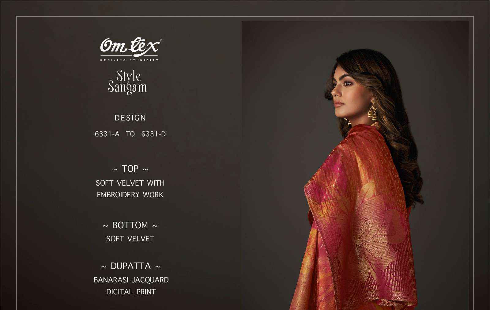 Omtex Style Sangam Velvet Dress Material (4 pcs Catalogue)