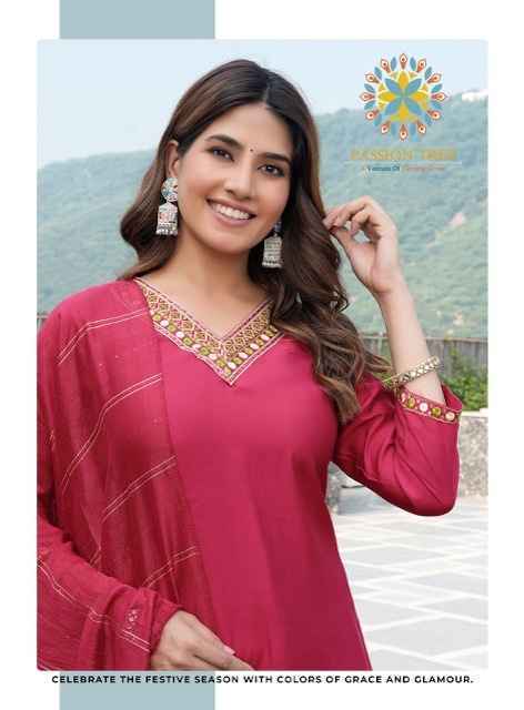 Passion Tree Mayra Vol-1 Roman Silk Readymade Suit (6 pcs Catalogue)
