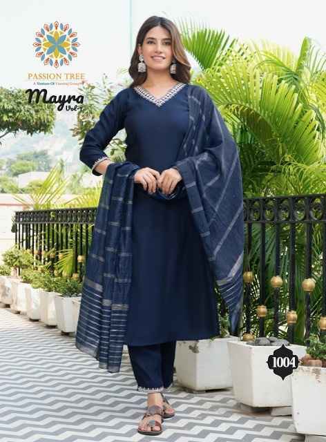 Passion Tree Mayra Vol-1 Roman Silk Readymade Suit (6 pcs Catalogue)