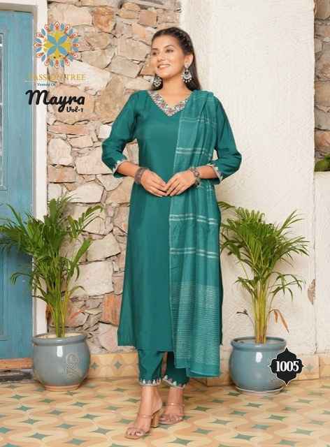 Passion Tree Mayra Vol-1 Roman Silk Readymade Suit (6 pcs Catalogue)