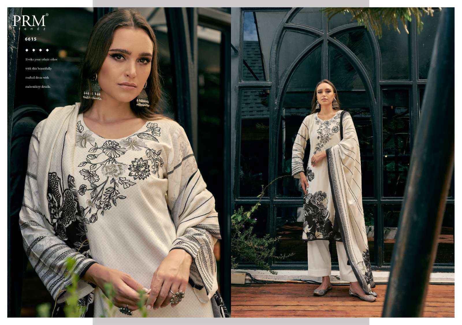 PRM Trendz Antara Viscouse Pashmina Dress Material (8 pcs Catalogue)