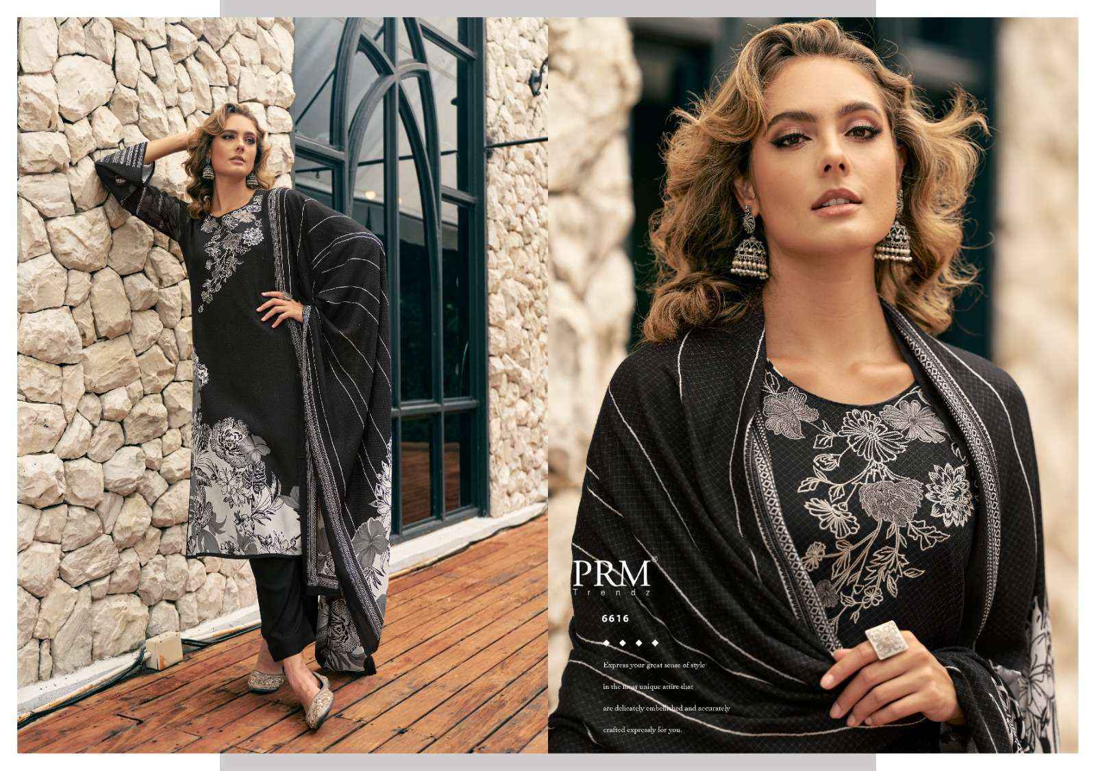 PRM Trendz Antara Viscouse Pashmina Dress Material (8 pcs Catalogue)