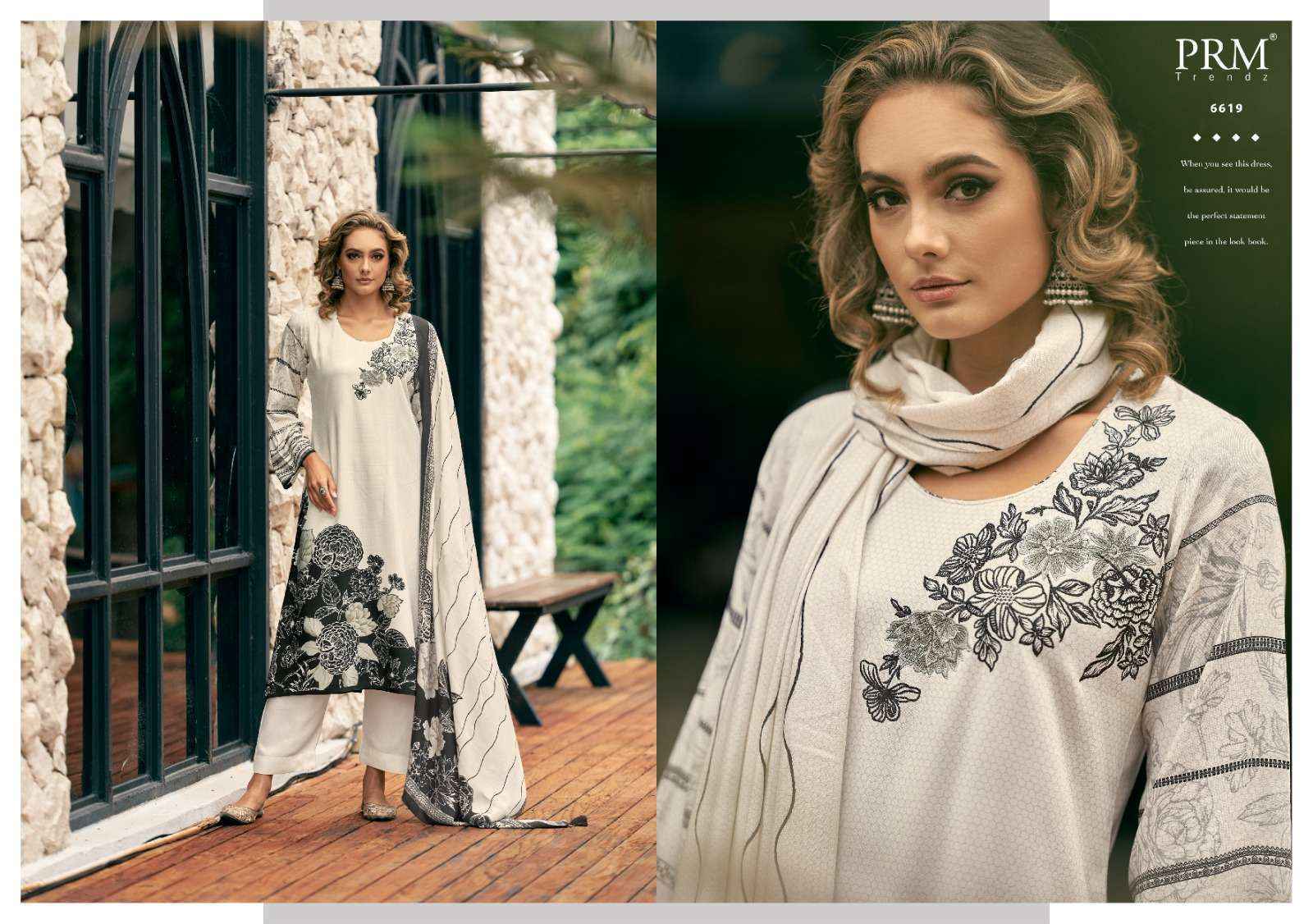 PRM Trendz Antara Viscouse Pashmina Dress Material (8 pcs Catalogue)