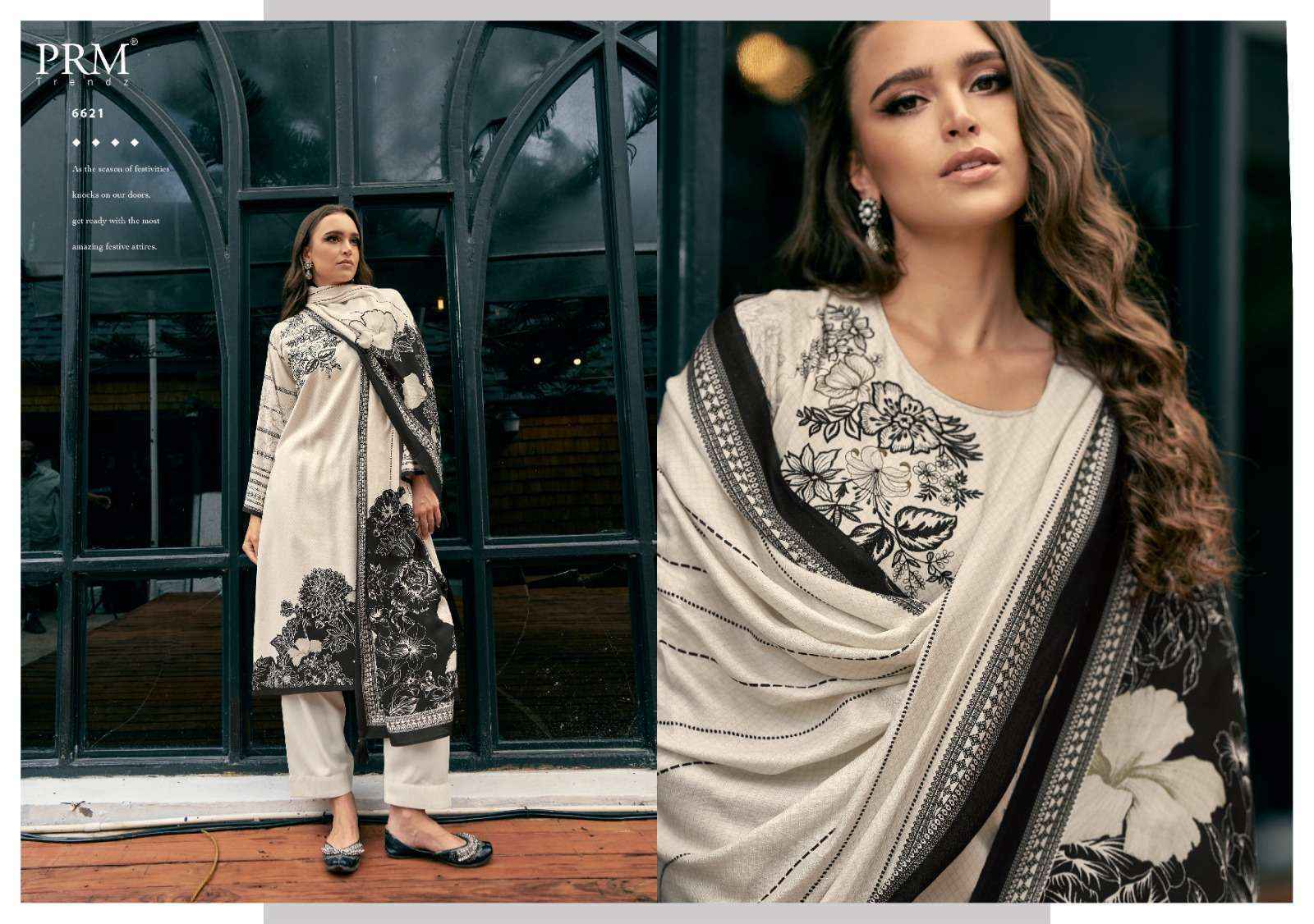 PRM Trendz Antara Viscouse Pashmina Dress Material (8 pcs Catalogue)